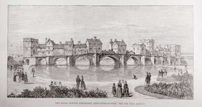 De Royal Jubilee Exhibition, Newcastle-on-Tyne: De oude Tyne-brug, uit 